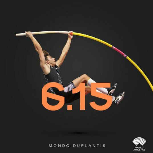 杜普兰蒂斯打破撑竿跳世界纪录